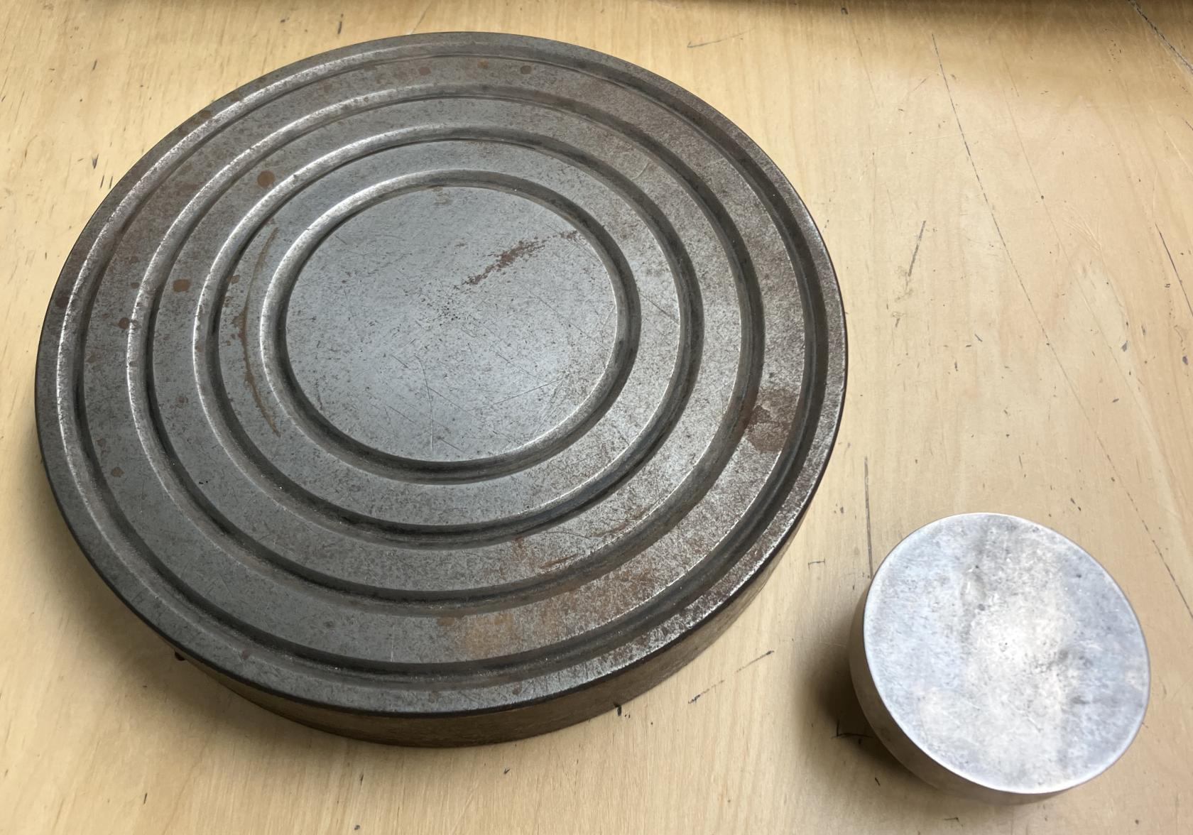 Large flat anvil and small flat anvil.